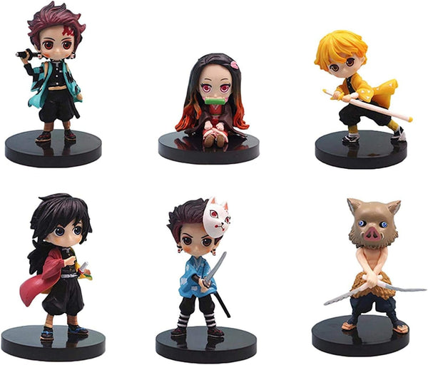 Lot de 6 figurines Demon Slayer